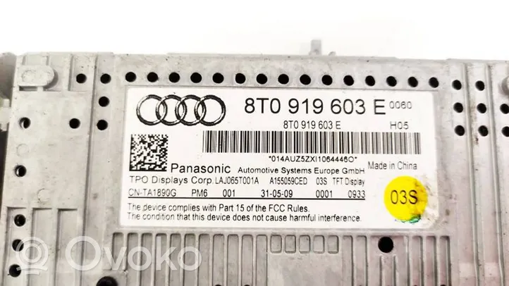 Audi Q5 SQ5 Monitori/näyttö/pieni näyttö 8T0919603E