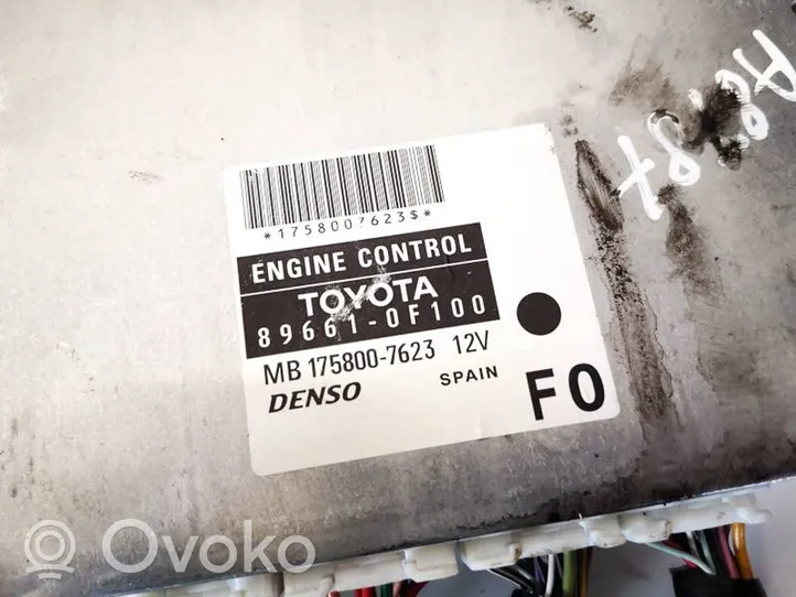 Toyota Corolla Verso AR10 Calculateur moteur ECU 896610f100