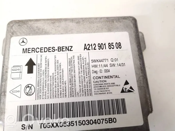 Mercedes-Benz E W212 Module de contrôle airbag a2129018508