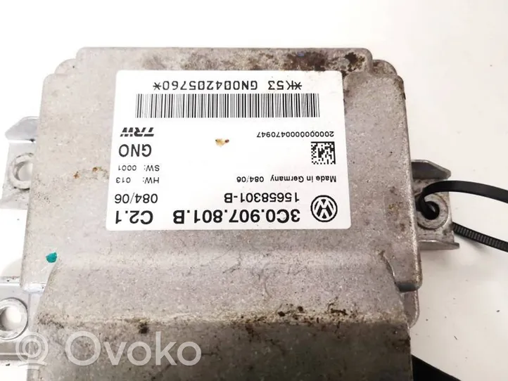 Volkswagen PASSAT B6 Jarrujärjestelmän ohjainlaite/moduuli 3c0907801b