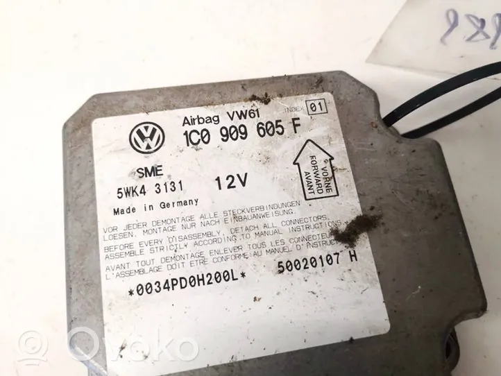 Skoda Superb B5 (3U) Module de contrôle airbag 1c0909605f