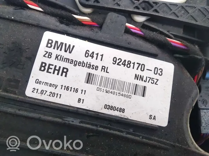 BMW 5 GT F07 Pečiuko ventiliatorius/ putikas 924817003