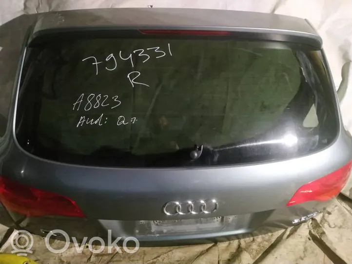 Audi Q7 4L Aizmugurējais pārsegs (bagāžnieks) pilkas