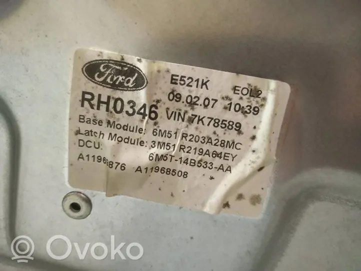 Ford Focus C-MAX Elektryczny podnośnik szyby drzwi bocznych / przesuwnych 6m51r203a28mc