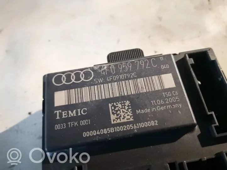 Audi A6 S6 C6 4F Oven ohjainlaite/moduuli 4f0959792c