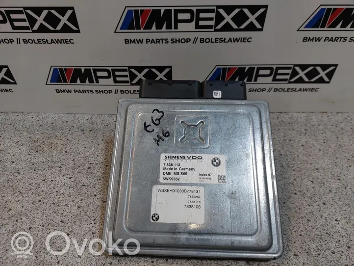 BMW 6 E63 E64 Centralina/modulo motore ECU 7838113