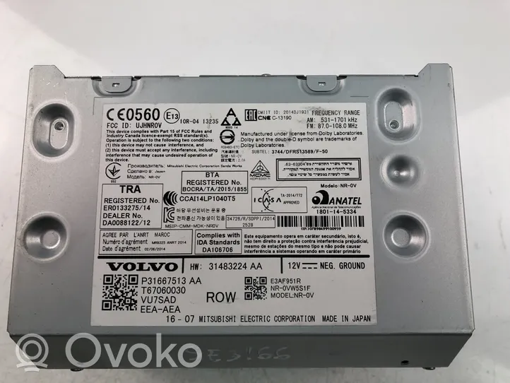 Volvo S60 Unité principale radio / CD / DVD / GPS 31483224AA