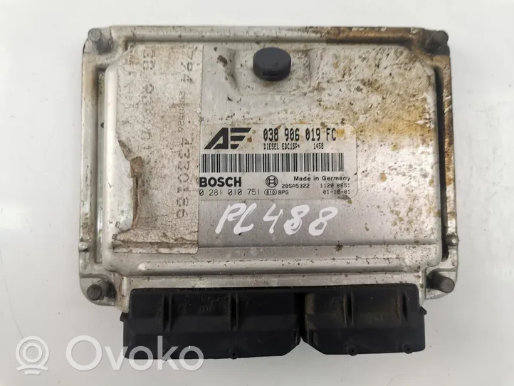 Volkswagen Sharan Komputer / Sterownik ECU silnika 038906019FC