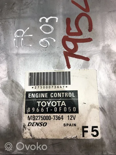 Toyota Corolla Verso E121 Unité de commande, module ECU de moteur 896610F050