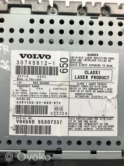 Volvo S60 Radio/CD/DVD/GPS-pääyksikkö 30745812