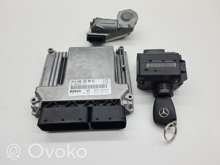 Mercedes-Benz E W211 Komputer / Sterownik ECU i komplet kluczy A6461530091