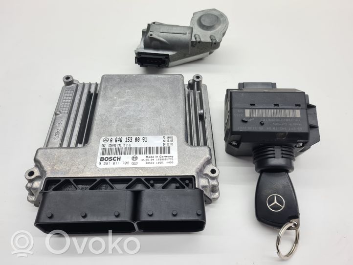 Mercedes-Benz E W211 Kit centralina motore ECU e serratura A6461530091