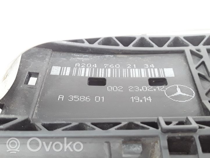 Mercedes-Benz C W204 Klamka zewnętrzna drzwi tylnych A2047602134