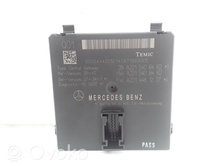 Mercedes-Benz S W221 Moduł sterowania Gateway A2215406462