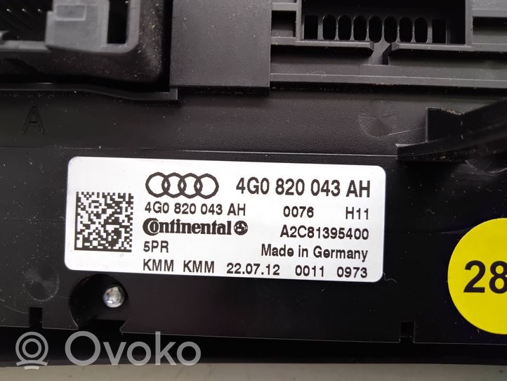Audi A6 S6 C7 4G Unité de contrôle climatique 4G0820043AH