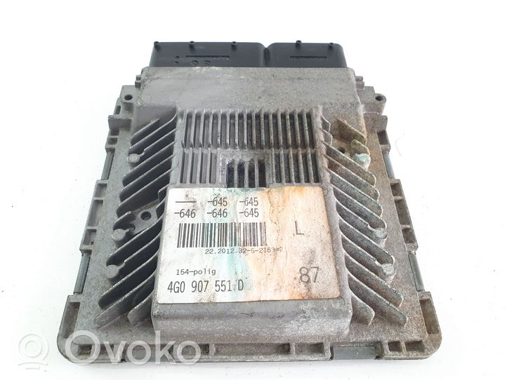 Audi A6 S6 C7 4G Juego de cerradura y set ECU del motor 4G0907551D