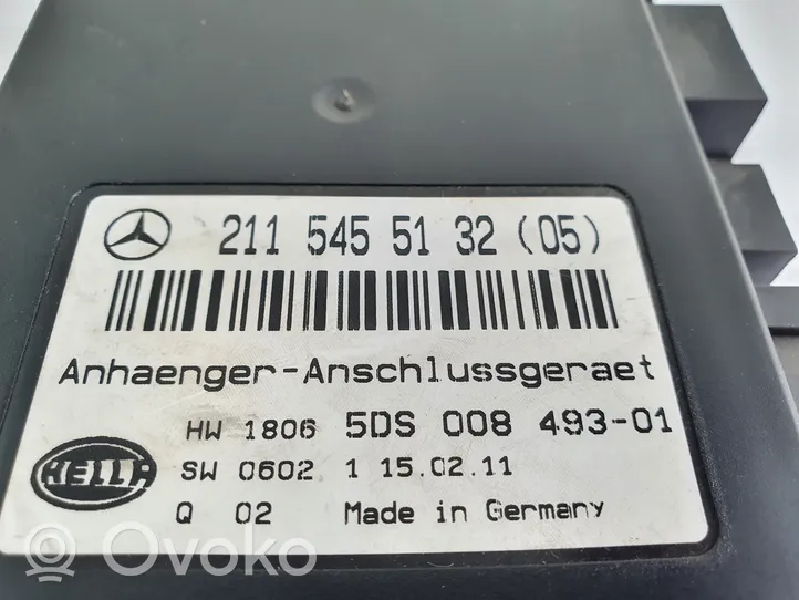 Mercedes-Benz E W211 Centralina/modulo rimorchio barra di traino 2115455132