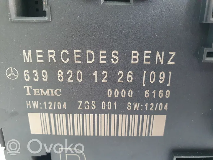 Mercedes-Benz Vito Viano W639 Durų elektronikos valdymo blokas 6398201226