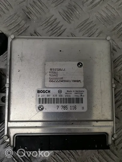 BMW 5 E39 Komputer / Sterownik ECU i komplet kluczy 7785116