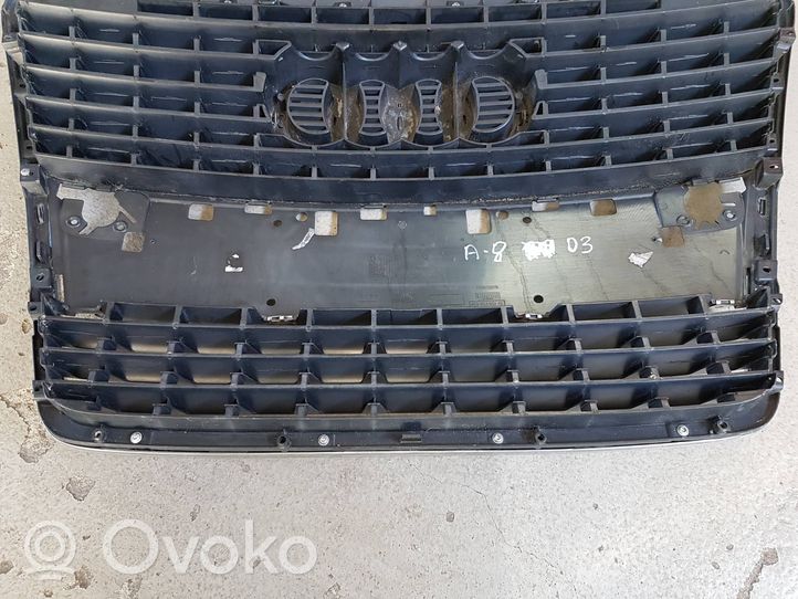 Audi A8 S8 D3 4E Grille calandre supérieure de pare-chocs avant 4E0853651AE