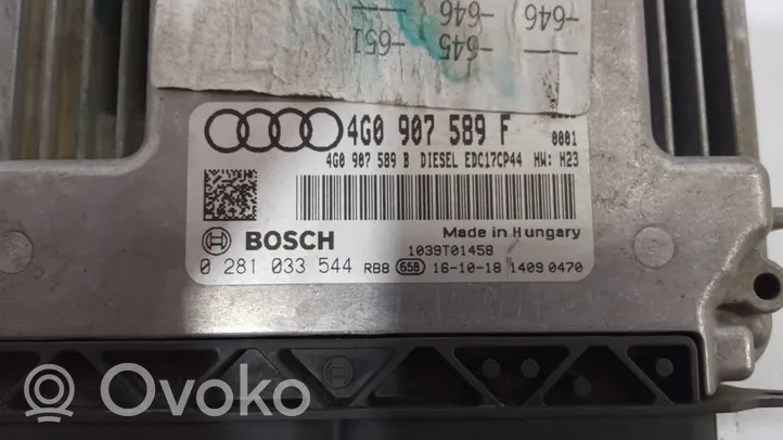 Audi A6 Allroad C7 Calculateur moteur ECU 4G0907589F