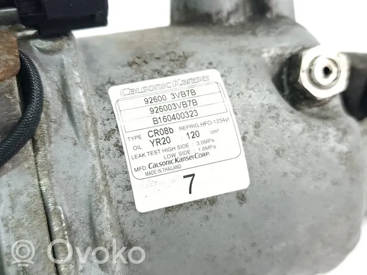 Nissan Note (E12) Ilmastointilaitteen kompressorin pumppu (A/C) 926003VB7B