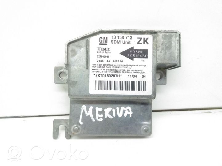 Opel Meriva A Sterownik / Moduł Airbag 13158713ZK