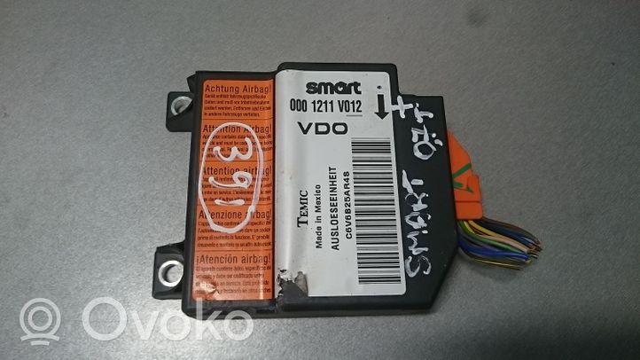 Smart ForTwo I Module de contrôle airbag 0001211V012