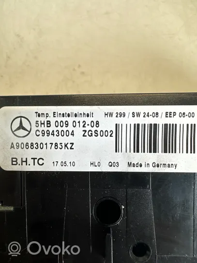 Mercedes-Benz Sprinter W906 Unité de contrôle climatique A9068301785