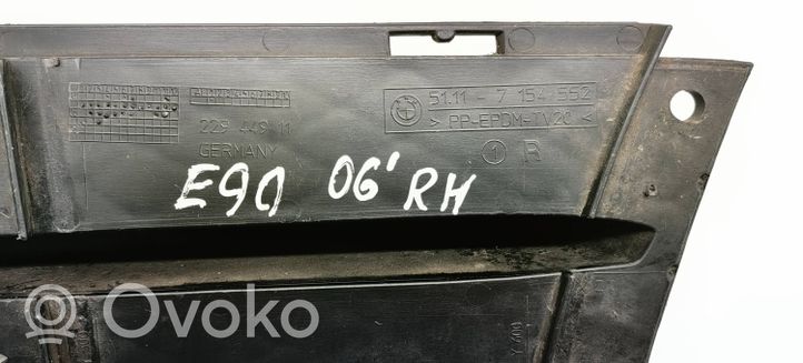 BMW 3 E90 E91 Kratka dolna zderzaka przedniego 51117154552