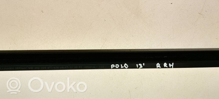 Volkswagen Polo V 6R Rear door glass trim molding 6R6839477