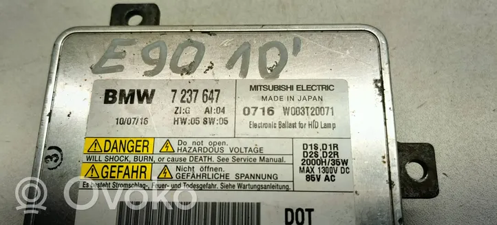 BMW 3 E90 E91 Moduł poziomowanie świateł Xenon 7237647