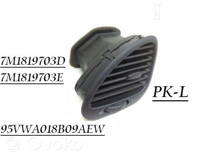 Volkswagen Sharan Copertura griglia di ventilazione laterale cruscotto 7M1819703D