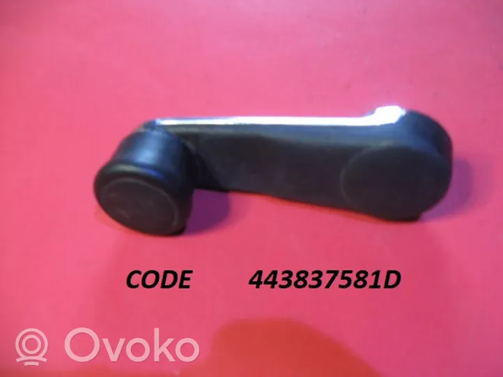 Audi A6 S6 C4 4A Front door window winding handle 443837581D