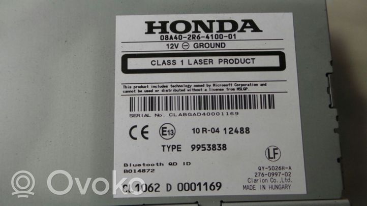 Honda Civic IX Radio/CD/DVD/GPS-pääyksikkö 