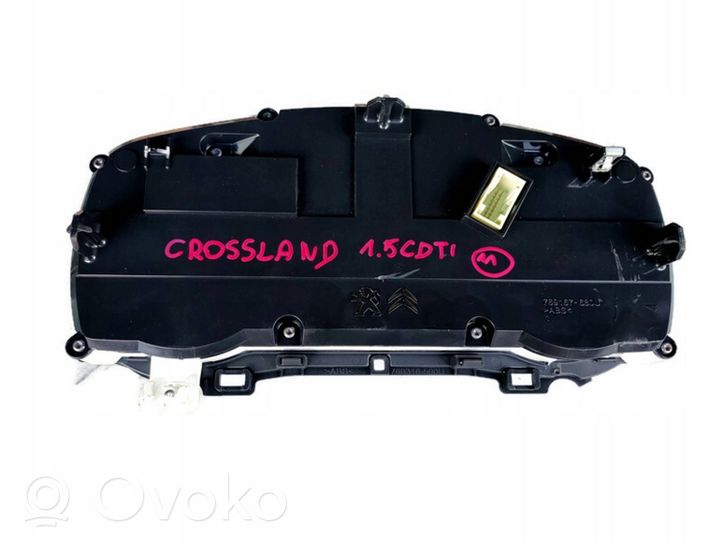 Opel Crossland X Compteur de vitesse tableau de bord 9836358680