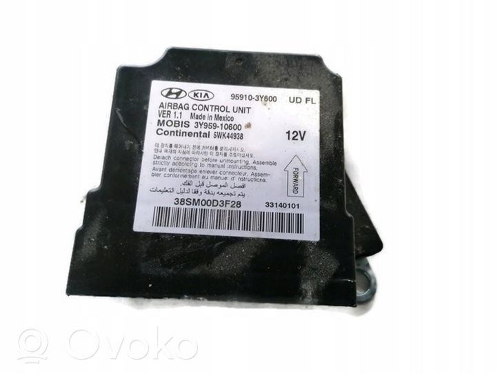 Hyundai Elantra Module de contrôle airbag 3Y95910600