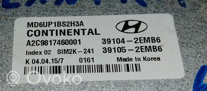 Hyundai Elantra Calculateur moteur ECU 391042EMB6