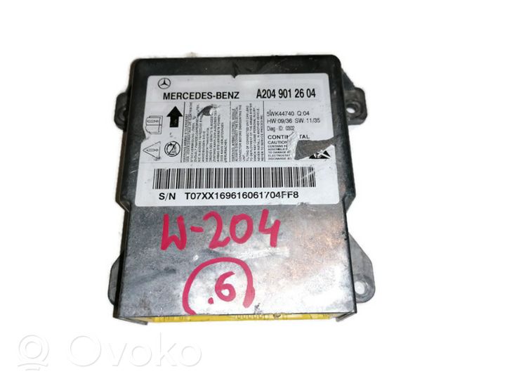 Mercedes-Benz C W204 Airbag control unit/module A2049012604