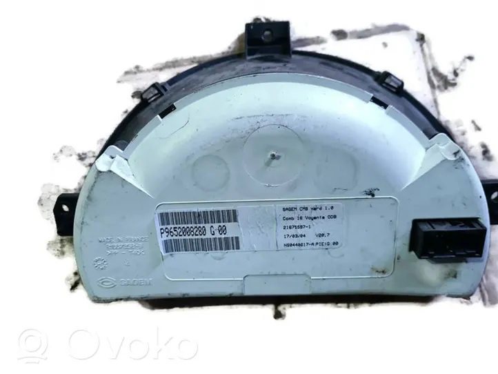 Citroen C3 Speedometer (instrument cluster) P9652008280
