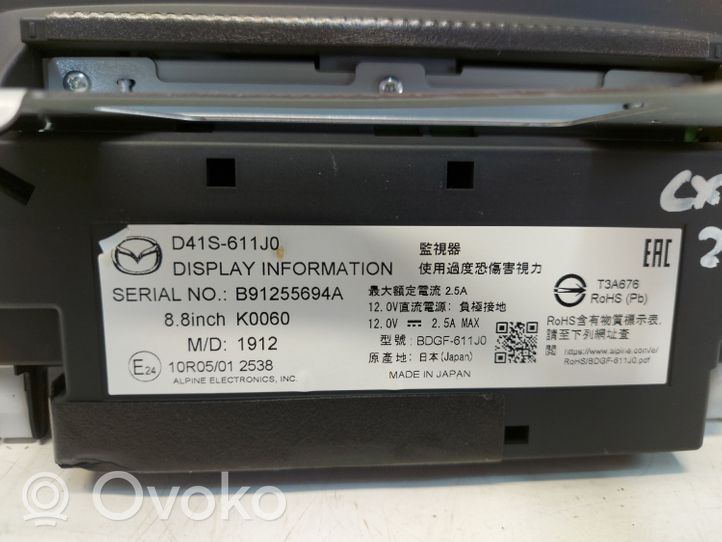 Mazda CX-30 Monitori/näyttö/pieni näyttö D41S611J0