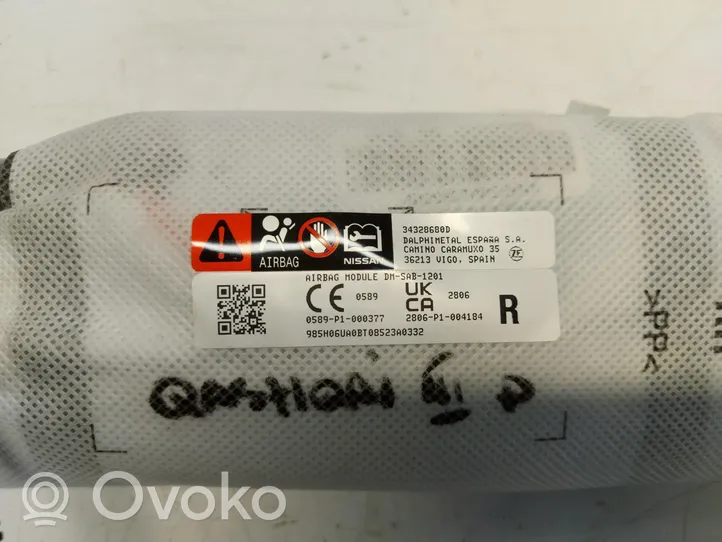 Nissan Qashqai J12 Airbag sedile 985h06ua