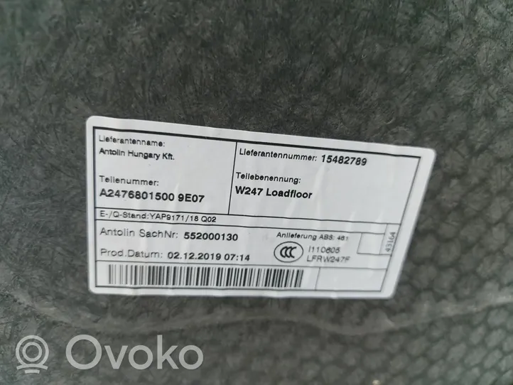 Mercedes-Benz B W247 Bagāžnieka paklājiņš 2476801500