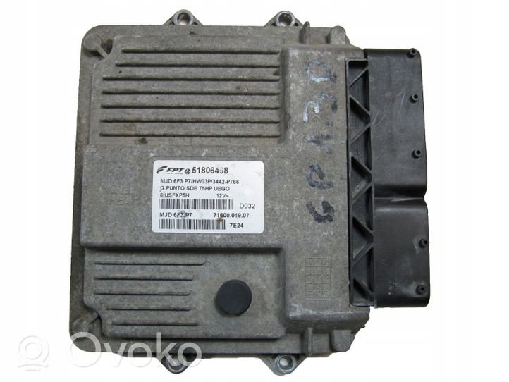 Fiat Grande Punto Calculateur moteur ECU 51806498