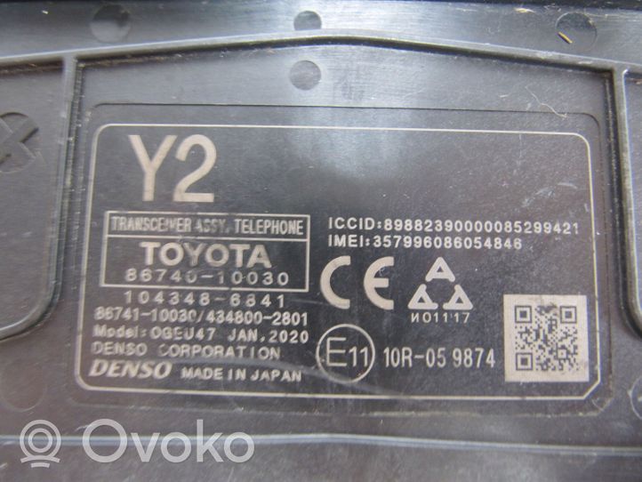 Toyota C-HR Unité de commande, module téléphone 8674010030