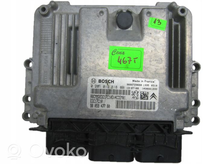 Peugeot 207 CC Calculateur moteur ECU 0281019818