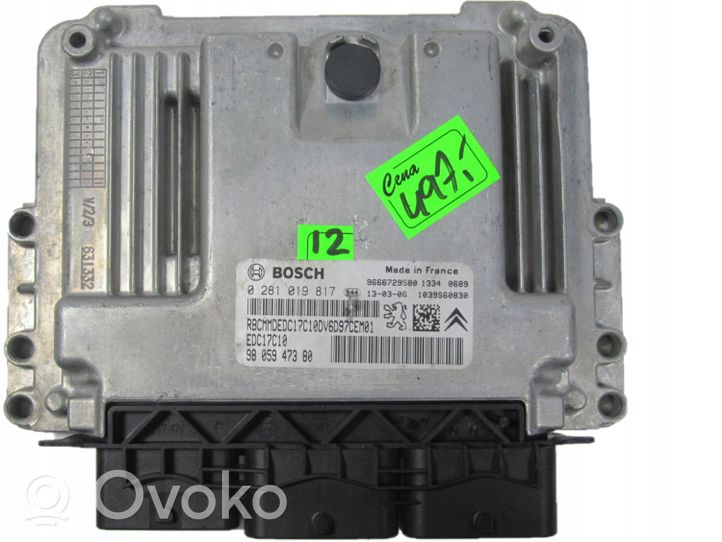 Peugeot 308 Engine control unit/module 0281019817