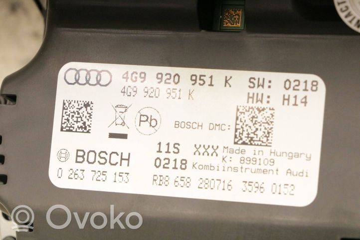 Audi A6 Allroad C7 Compteur de vitesse tableau de bord 0263725153