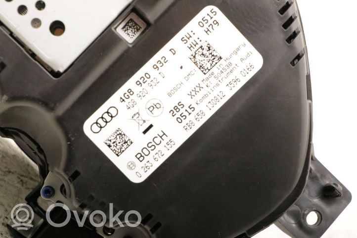 Audi A6 S6 C7 4G Tachimetro (quadro strumenti) 4G8920932D