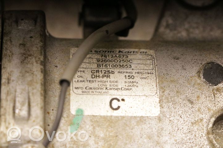 Mitsubishi L200 Ilmastointilaitteen kompressorin pumppu (A/C) 7813A673